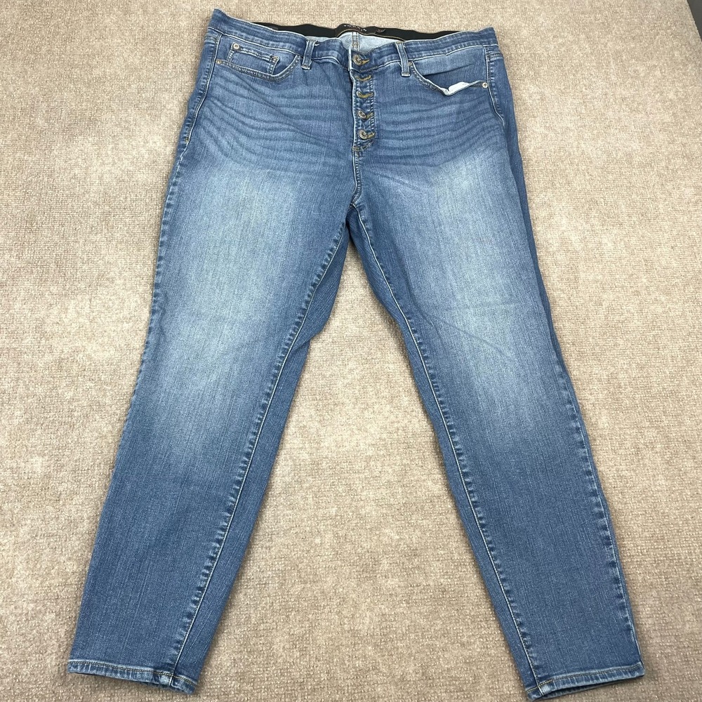 Torrid Premium Sky High Skinny Jeans Womens 20R Blue Denim Medium Wash Casual